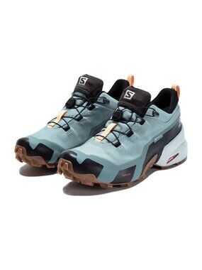 Salomon Cross Hike GTX Hiking Shoes Women 9 Black Blue Ankle Waterproof Gorpcore
